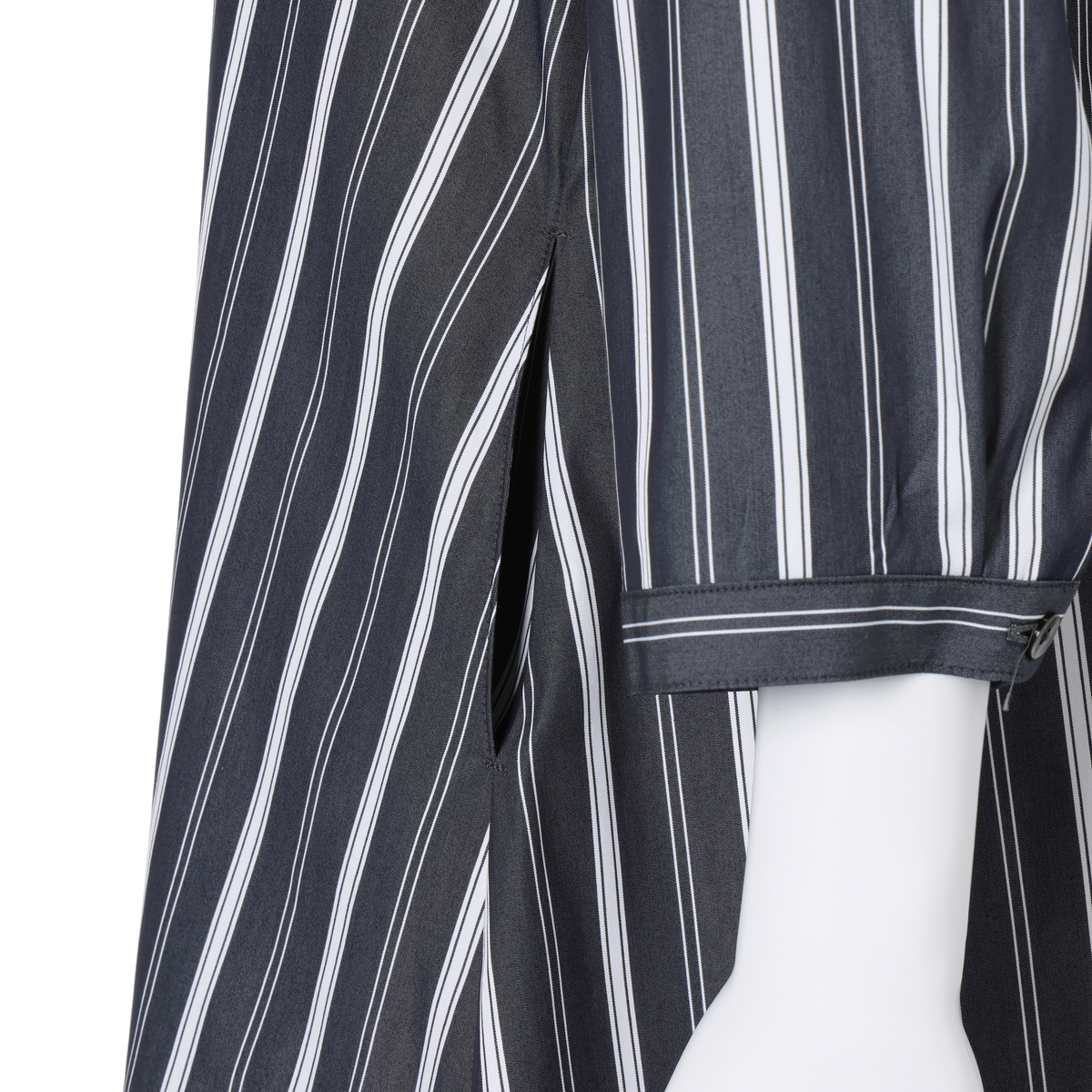 【ル クール】ランダムストライプロングシャツ