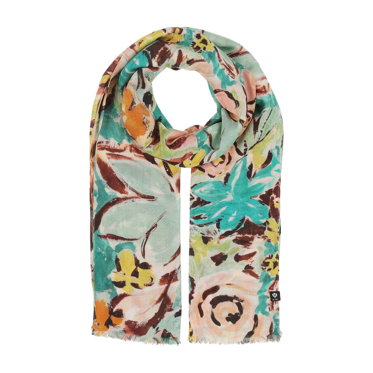 【FRAAS】レーヨン花柄プリント　ストール