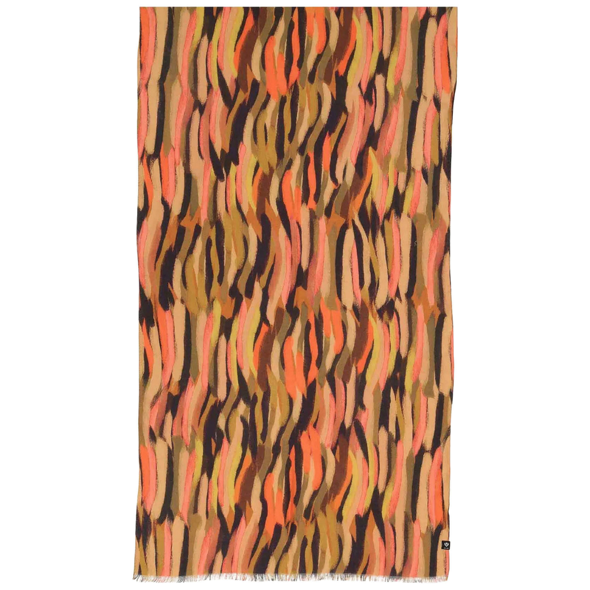 【FRAAS】レーヨン　ストライプ柄プリント　ストール