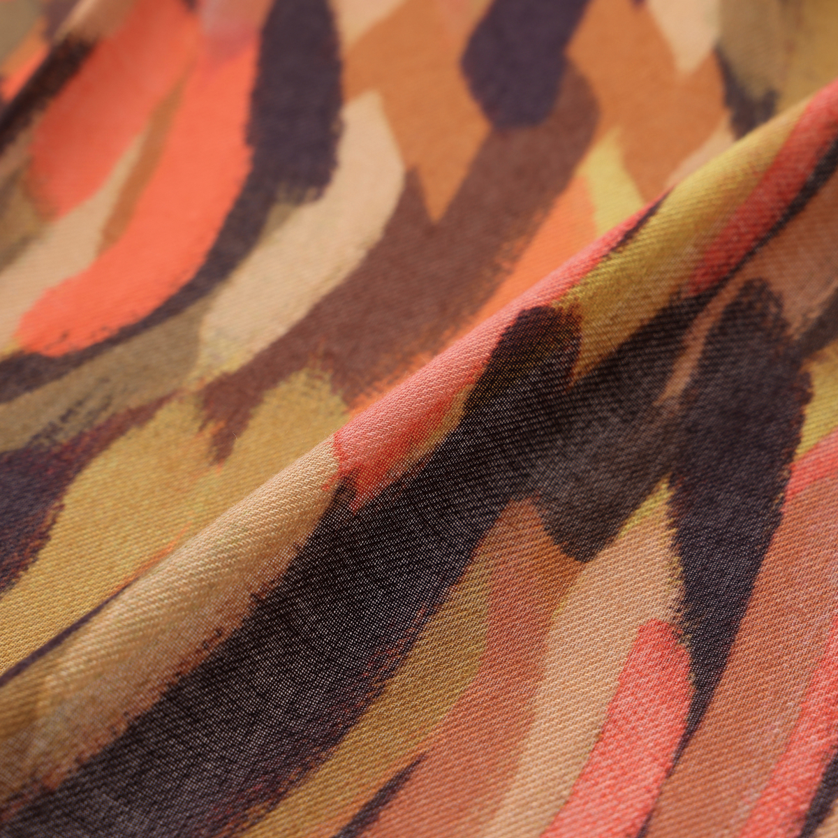 【FRAAS】レーヨン　ストライプ柄プリント　ストール