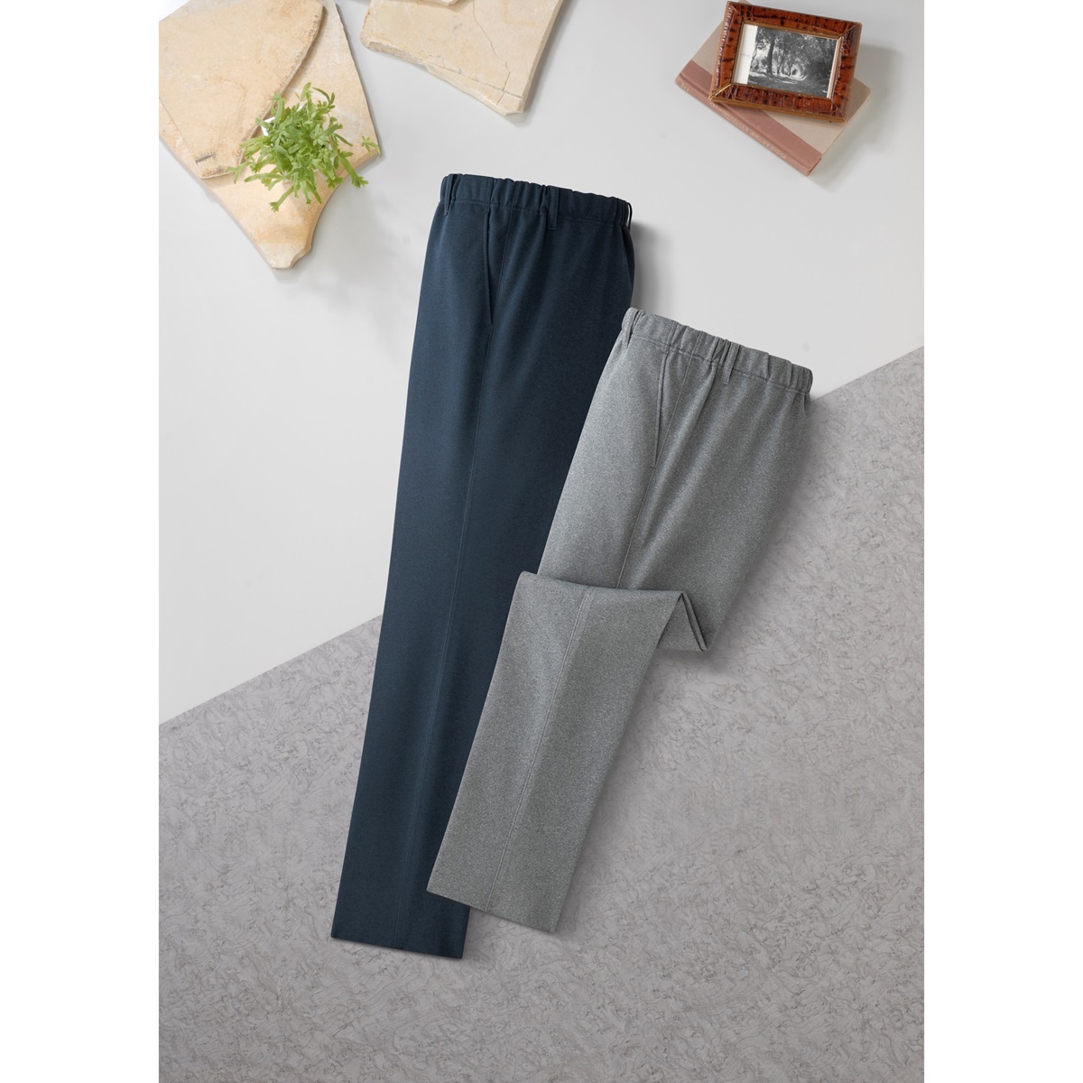 日本製抗菌防臭加工らくらくパンツ2色組