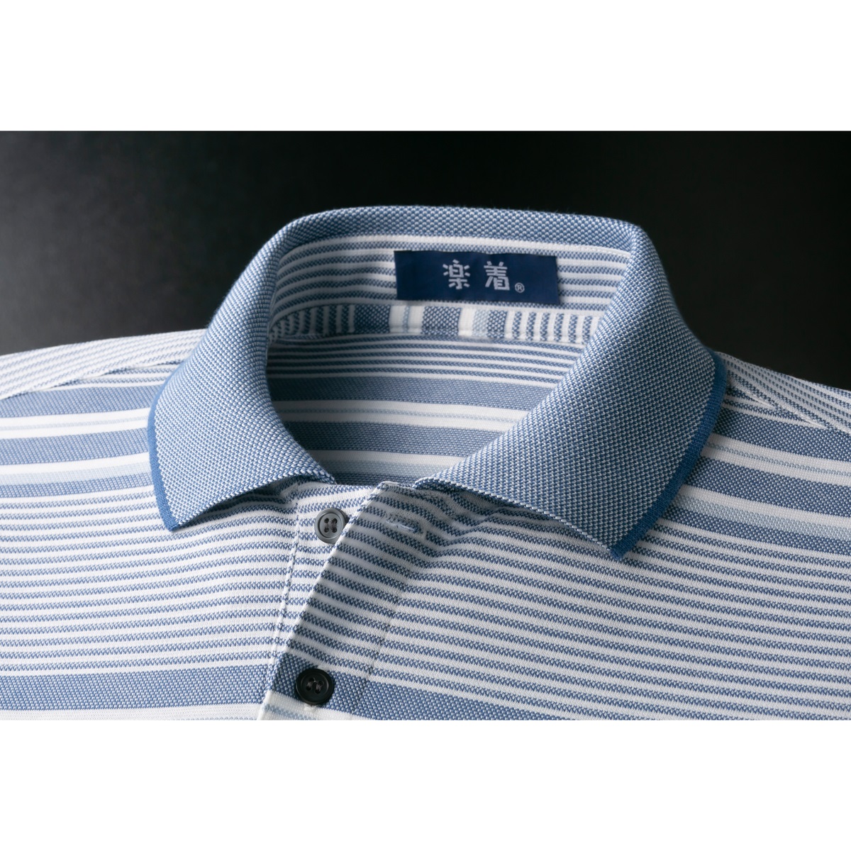 日本製さわやかボーダー半袖ポロシャツ２色組