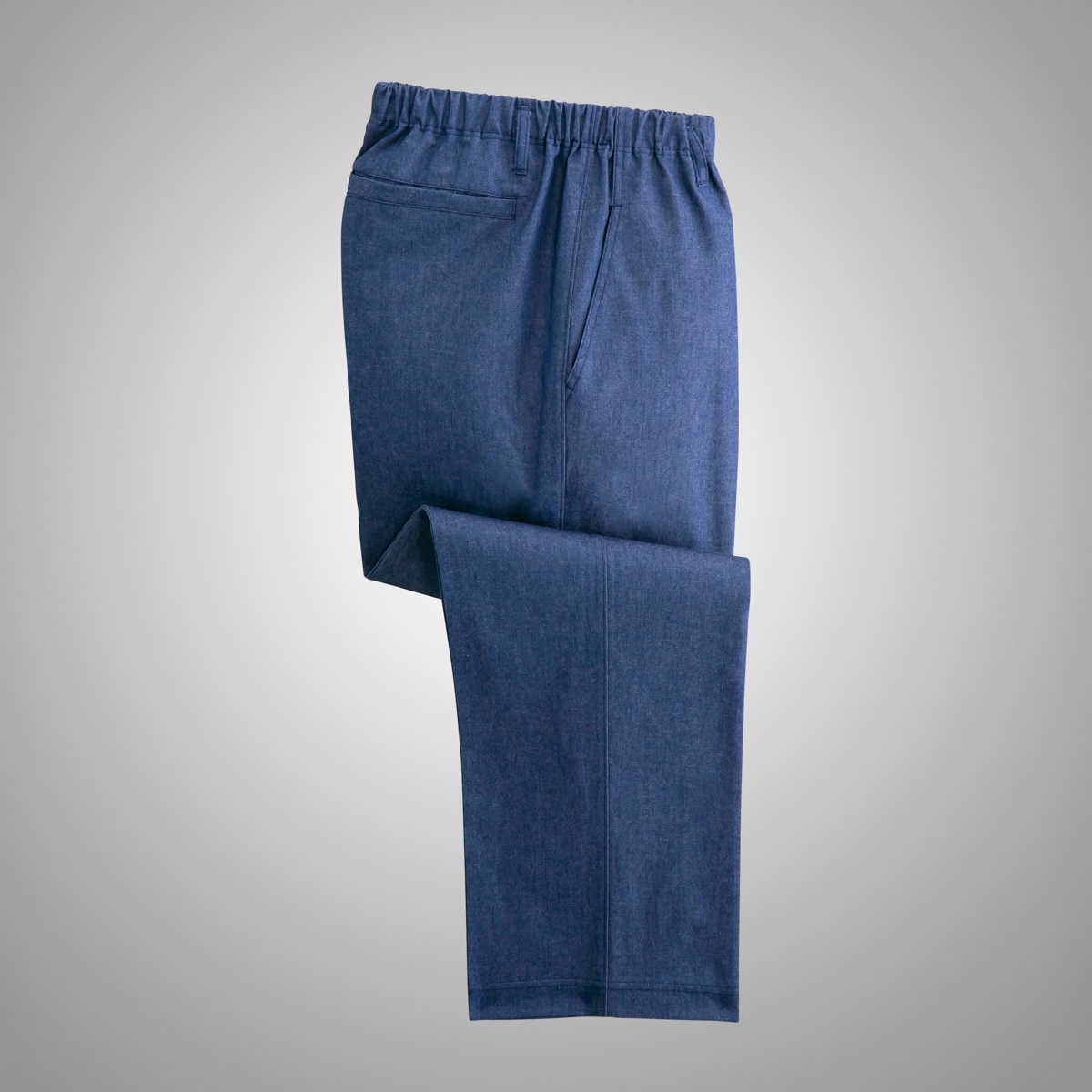 広島産デニムウエストらくらくパンツ2色組