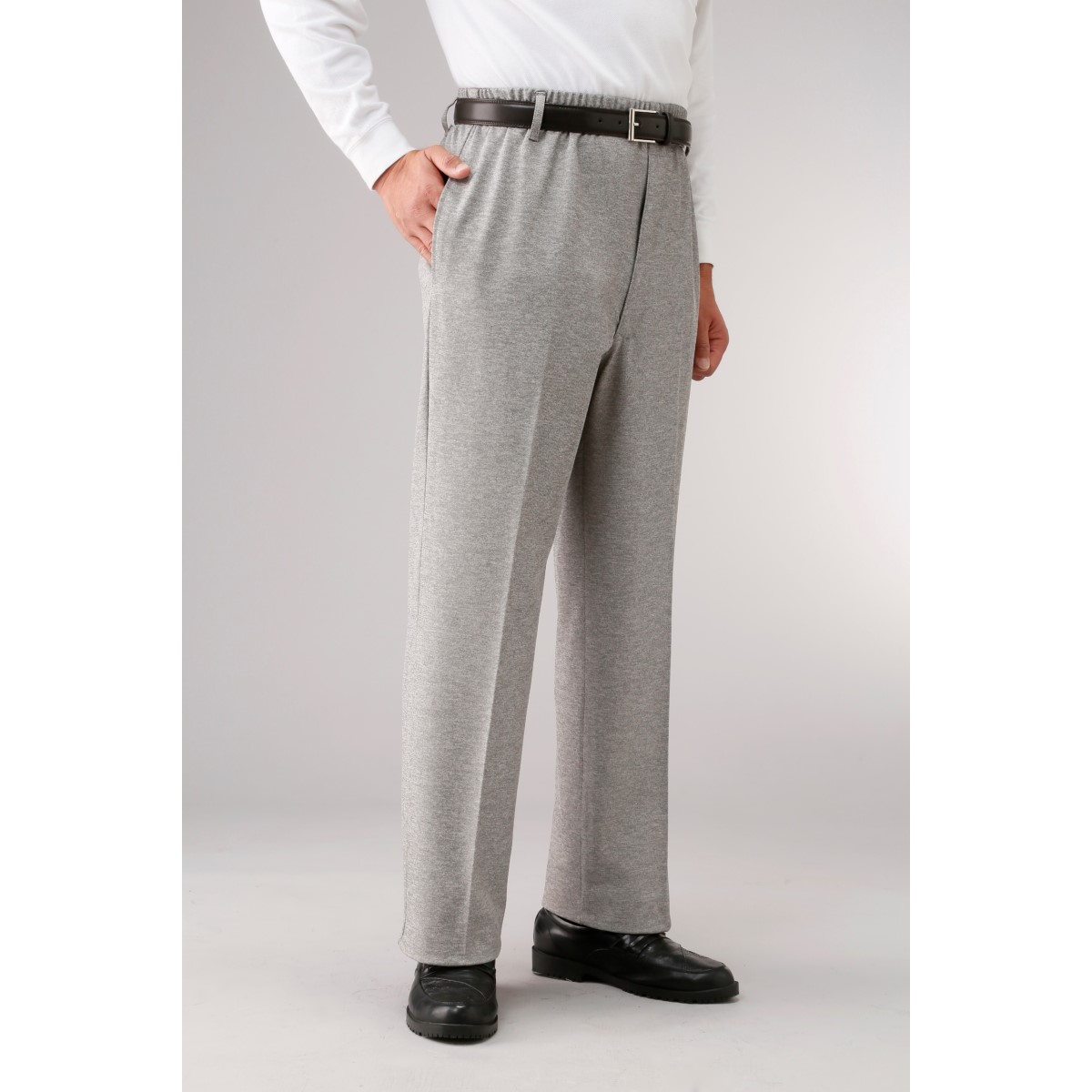 日本製紳士クールマックス麻調パンツ2色組