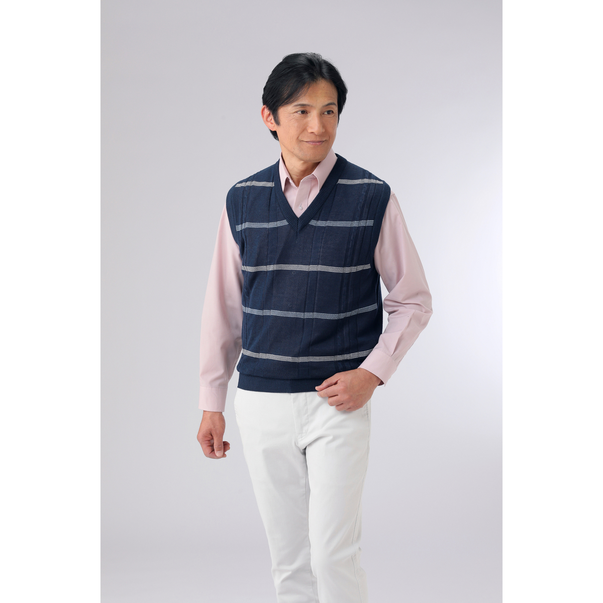 【mij】日本製さわやかVベスト