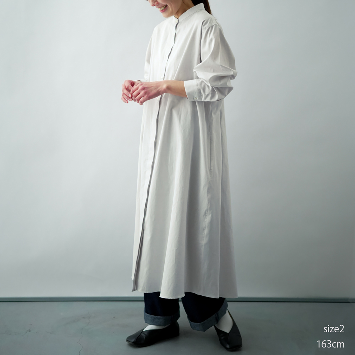 【HaTaKaKe】播州織cotton linen ワンピース