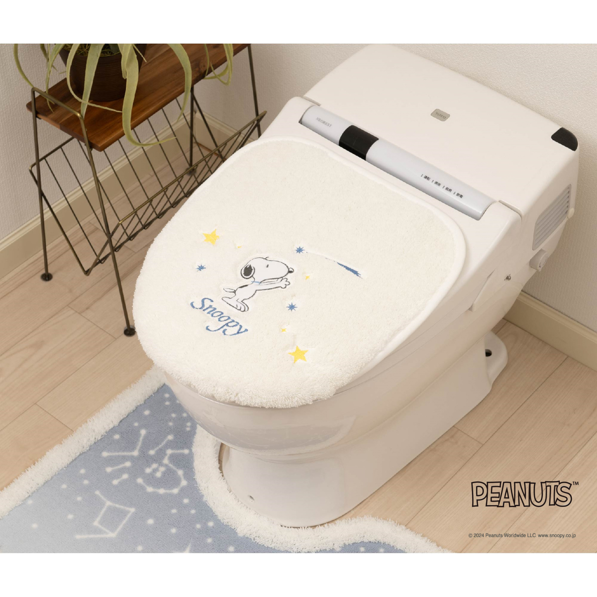 PEANUTS　星空スヌーピー　兼用フタカバー