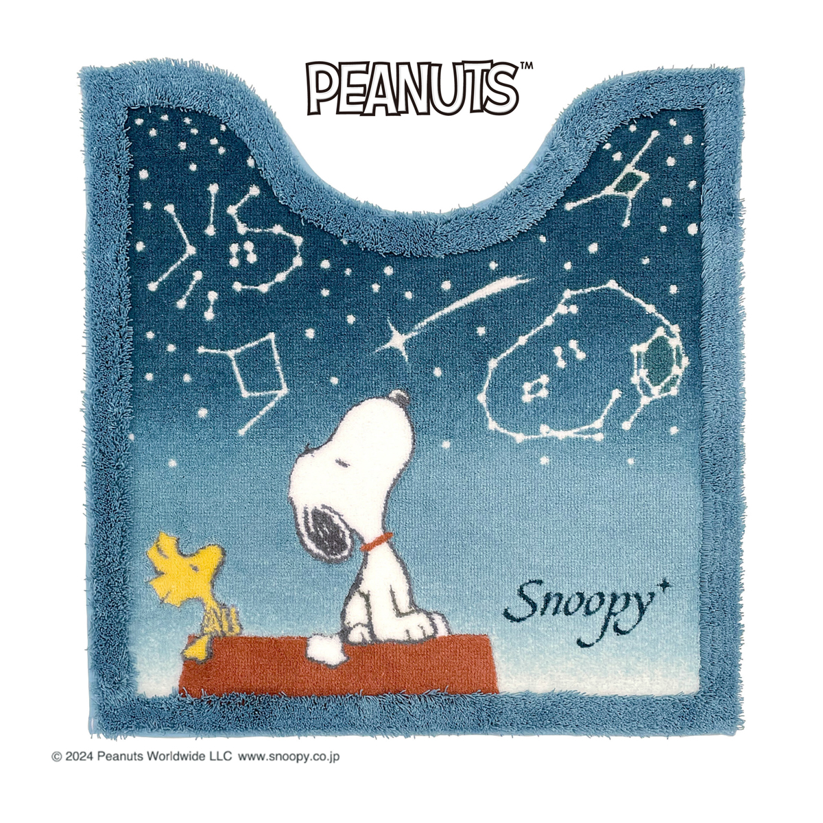 PEANUTS　星空スヌーピー　トイレマット