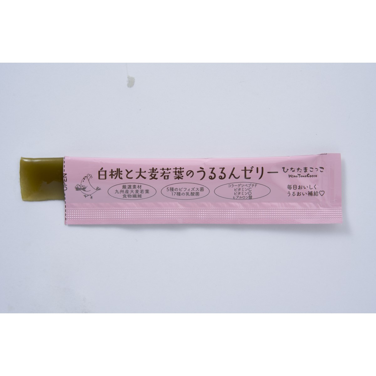 白桃と大麦若葉のうるるんゼリー 30本入