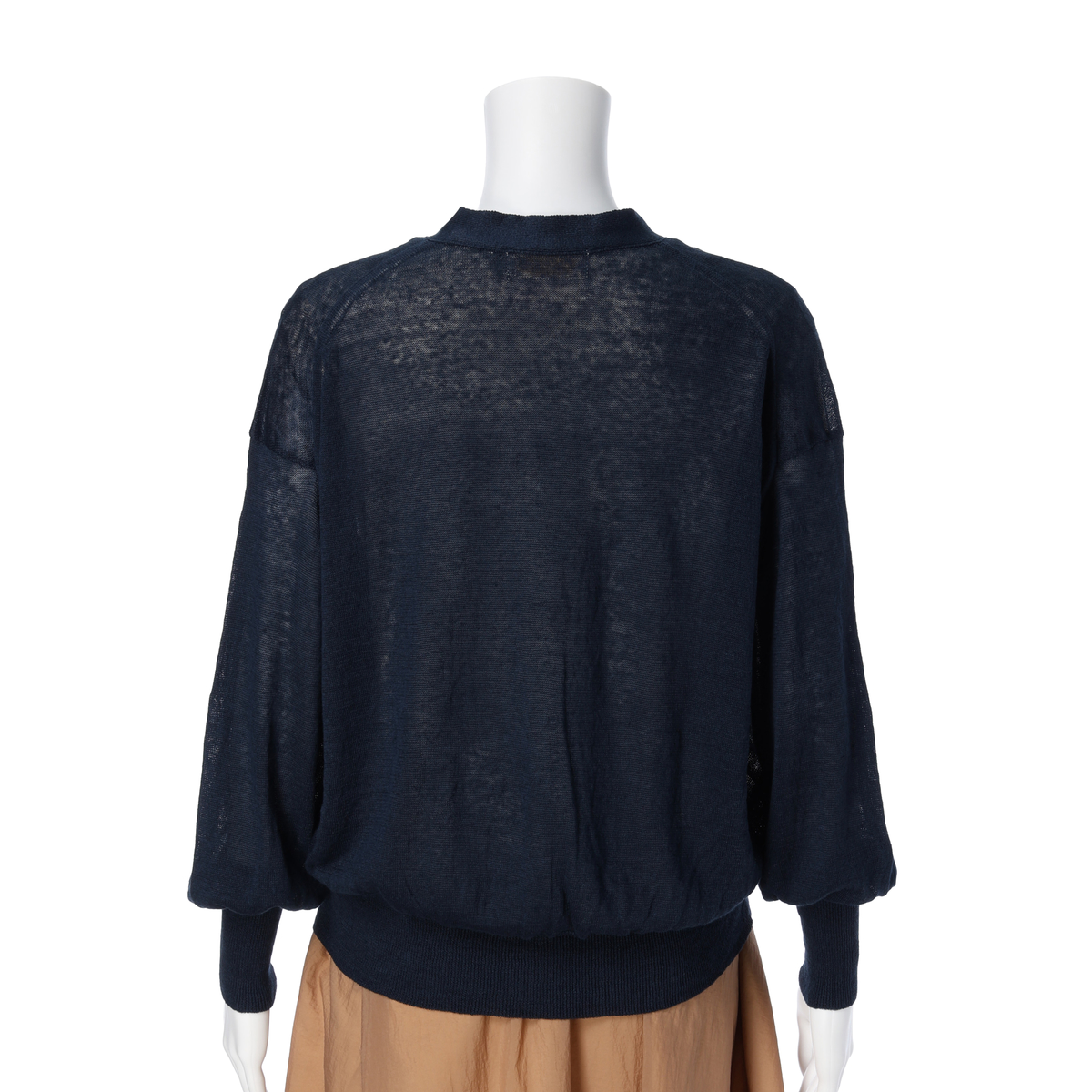 【Gracieuxグラシュー】リネンカーディガン　ネイビー