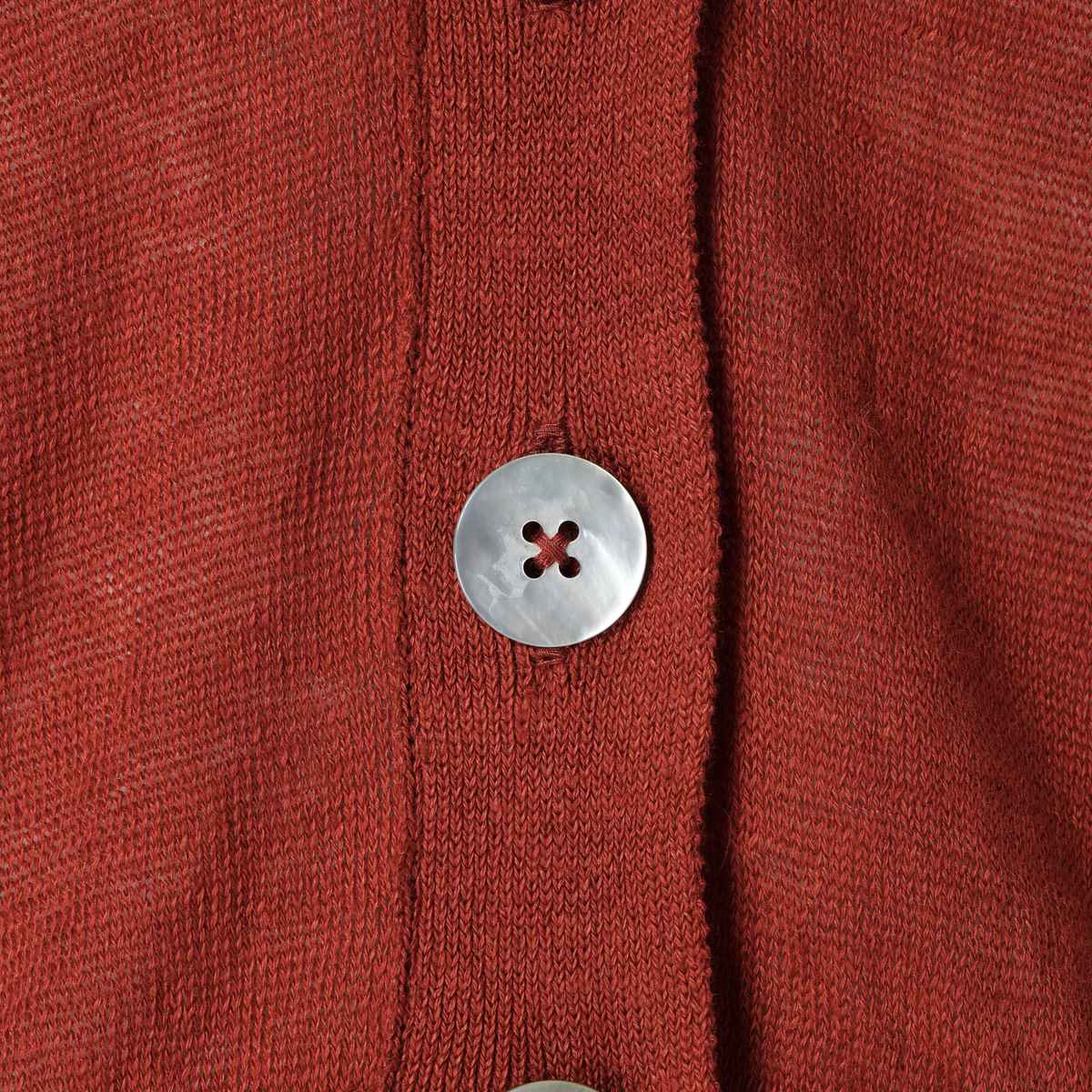 【Gracieuxグラシュー】リネンカーディガン　レンガ