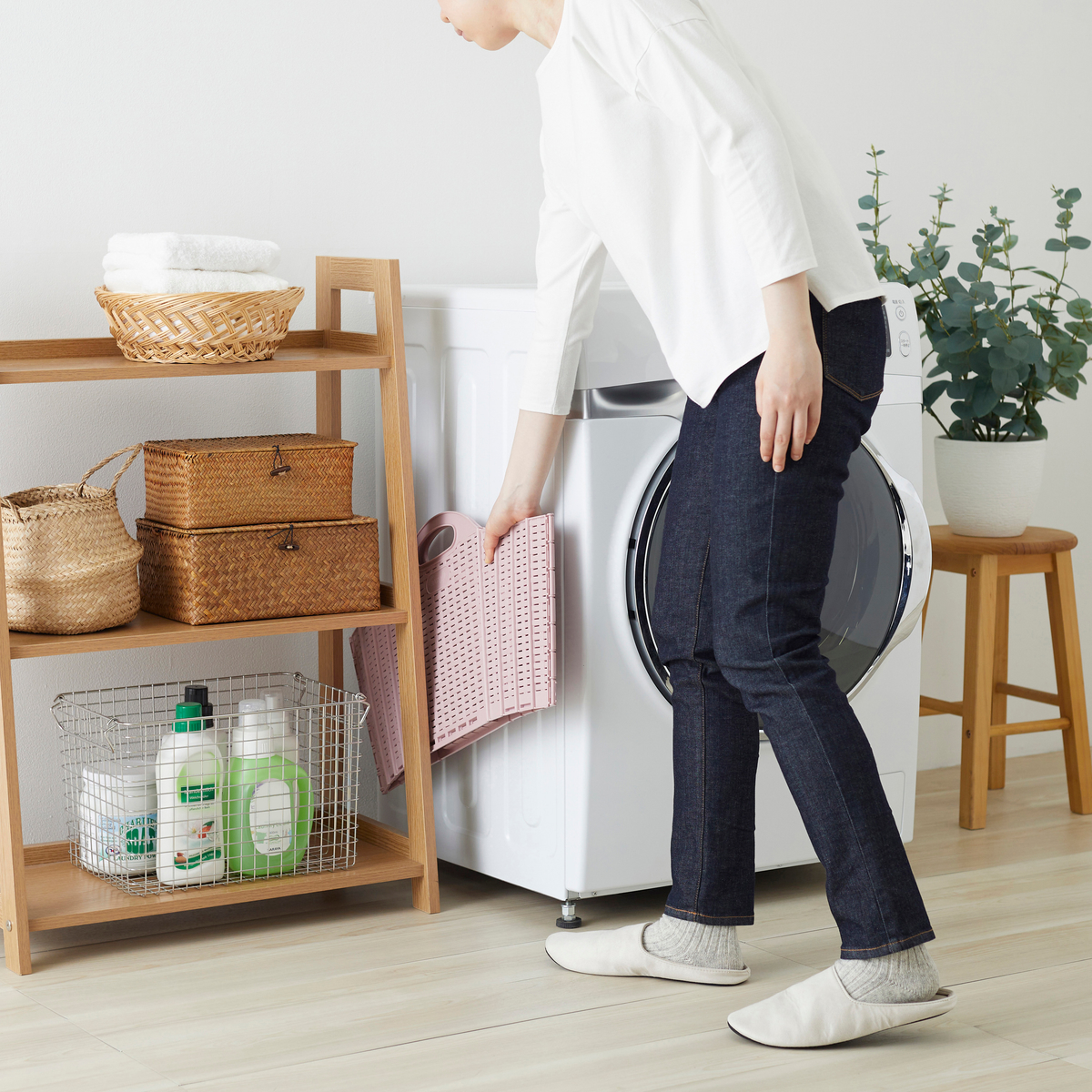 折りたためるランドリーバスケット　20L