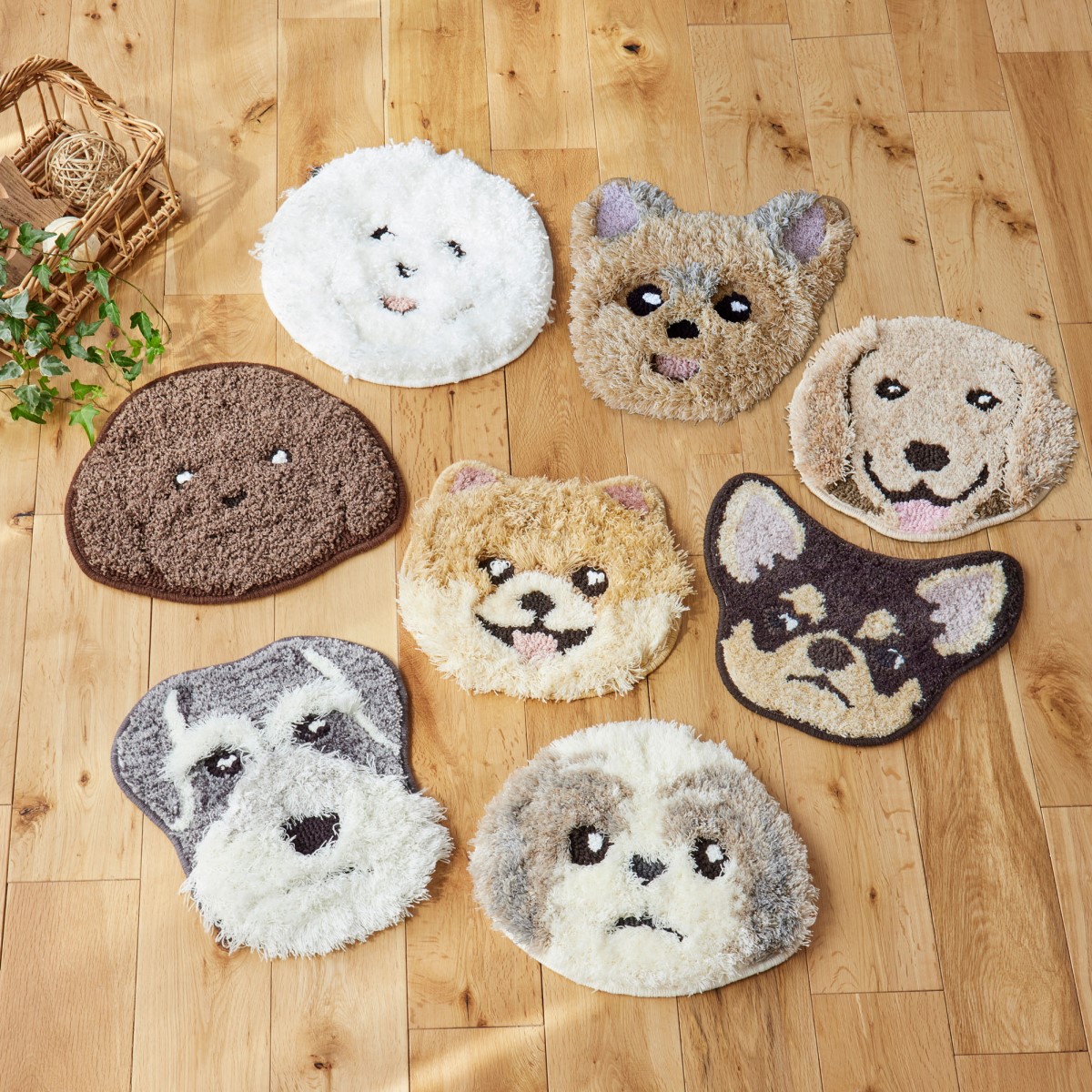 洗える イヌカオマット チワワ 滑り止め