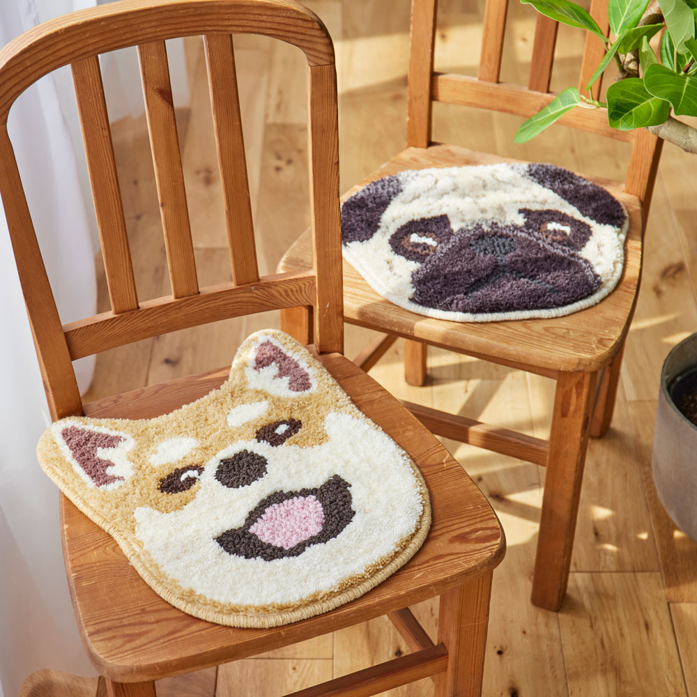 洗える イヌカオマット シバイヌ 滑り止め