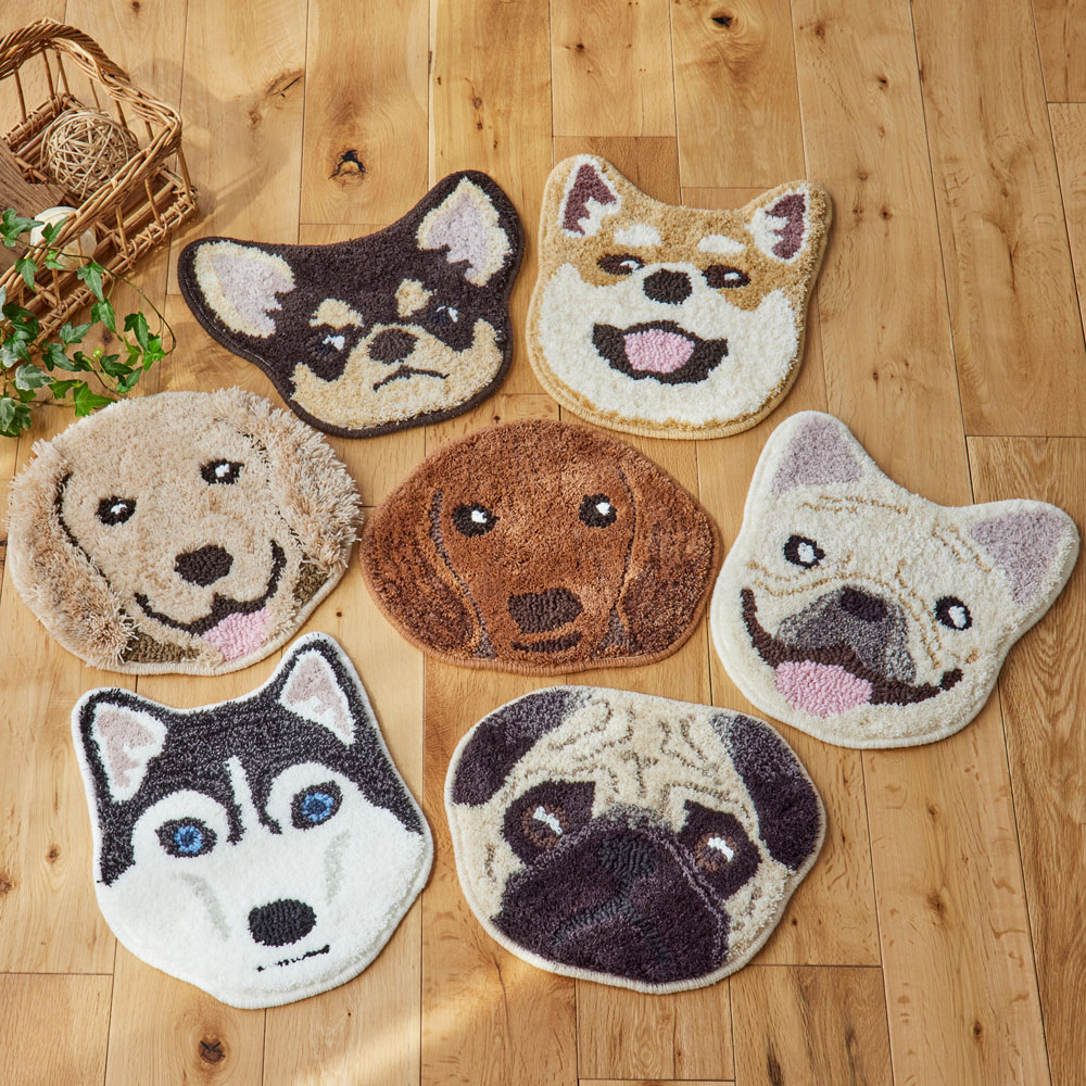 洗える イヌカオマット ダックス 滑り止め