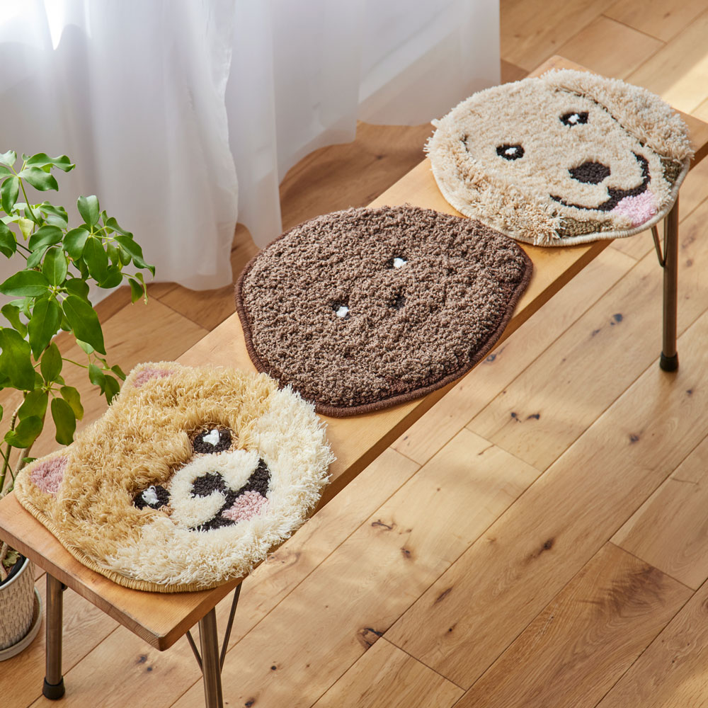 洗える イヌカオマット ポメ 滑り止め