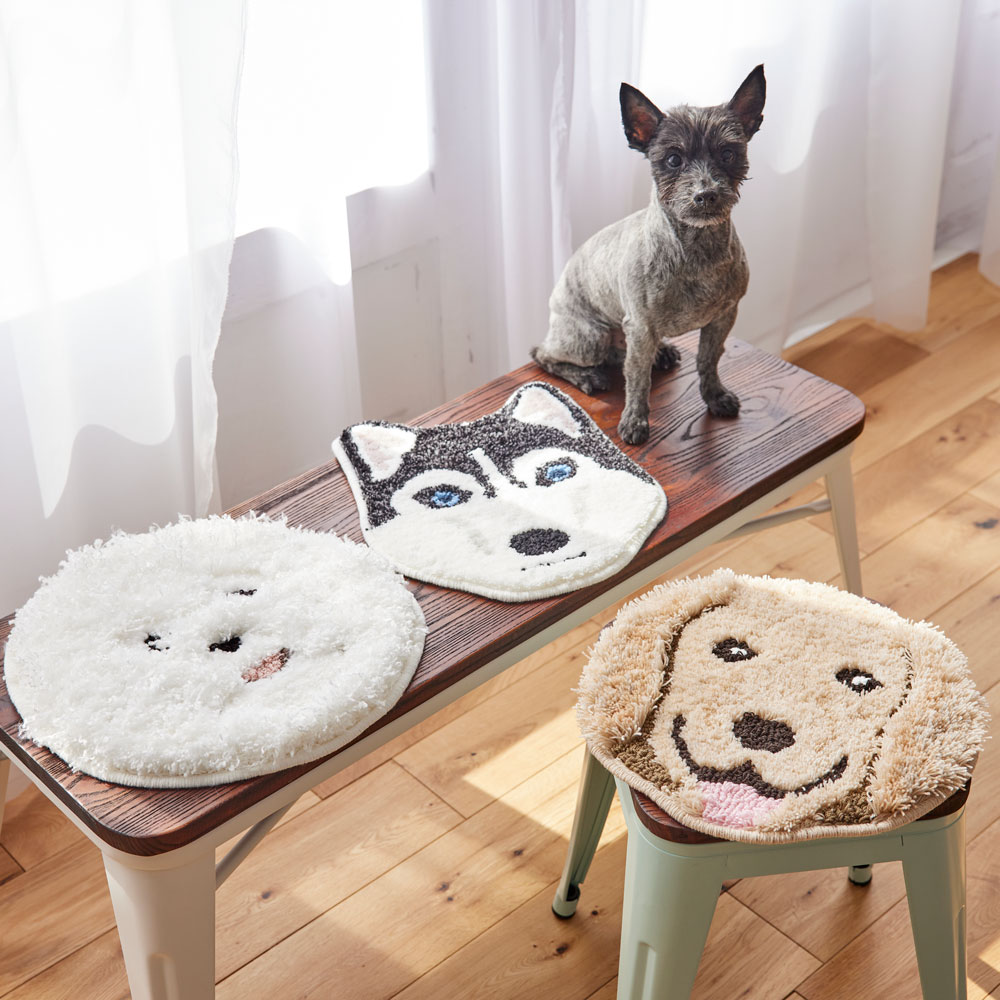 洗える イヌカオマット マルチーズ 滑り止め