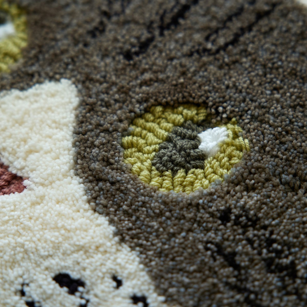 洗える ネコカオマット キジシロ 滑り止め