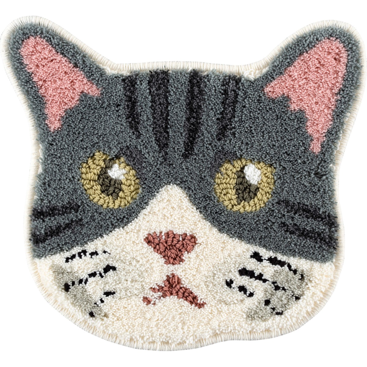 洗える ネコカオマット サバシロ 滑り止め