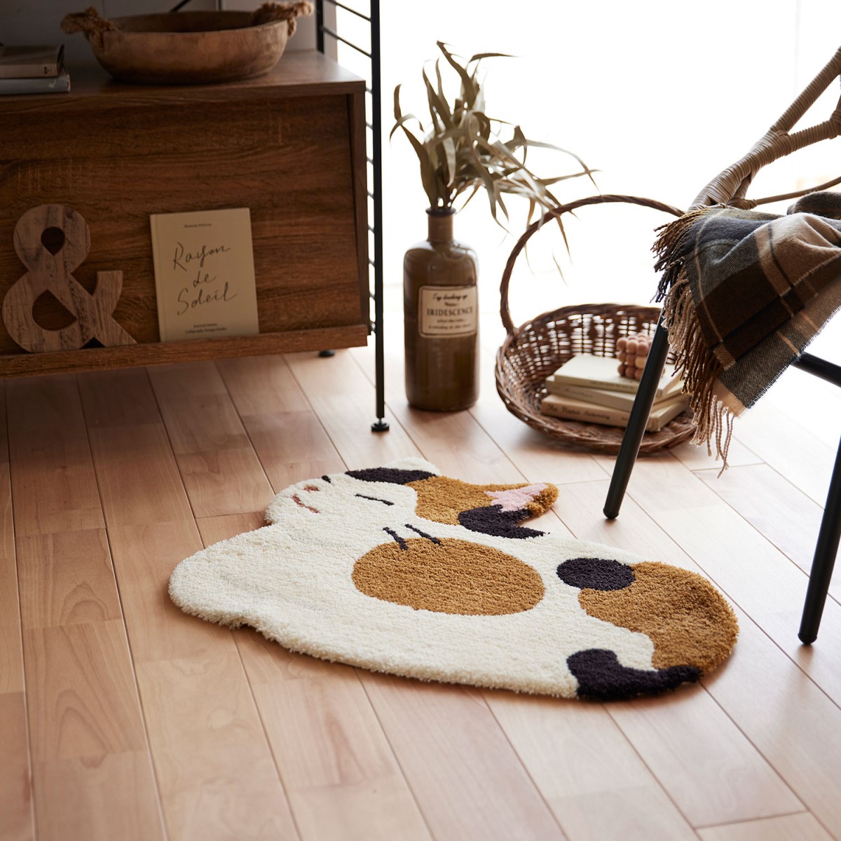 ネコマット コウバコスワリ ミケ 60×70cm