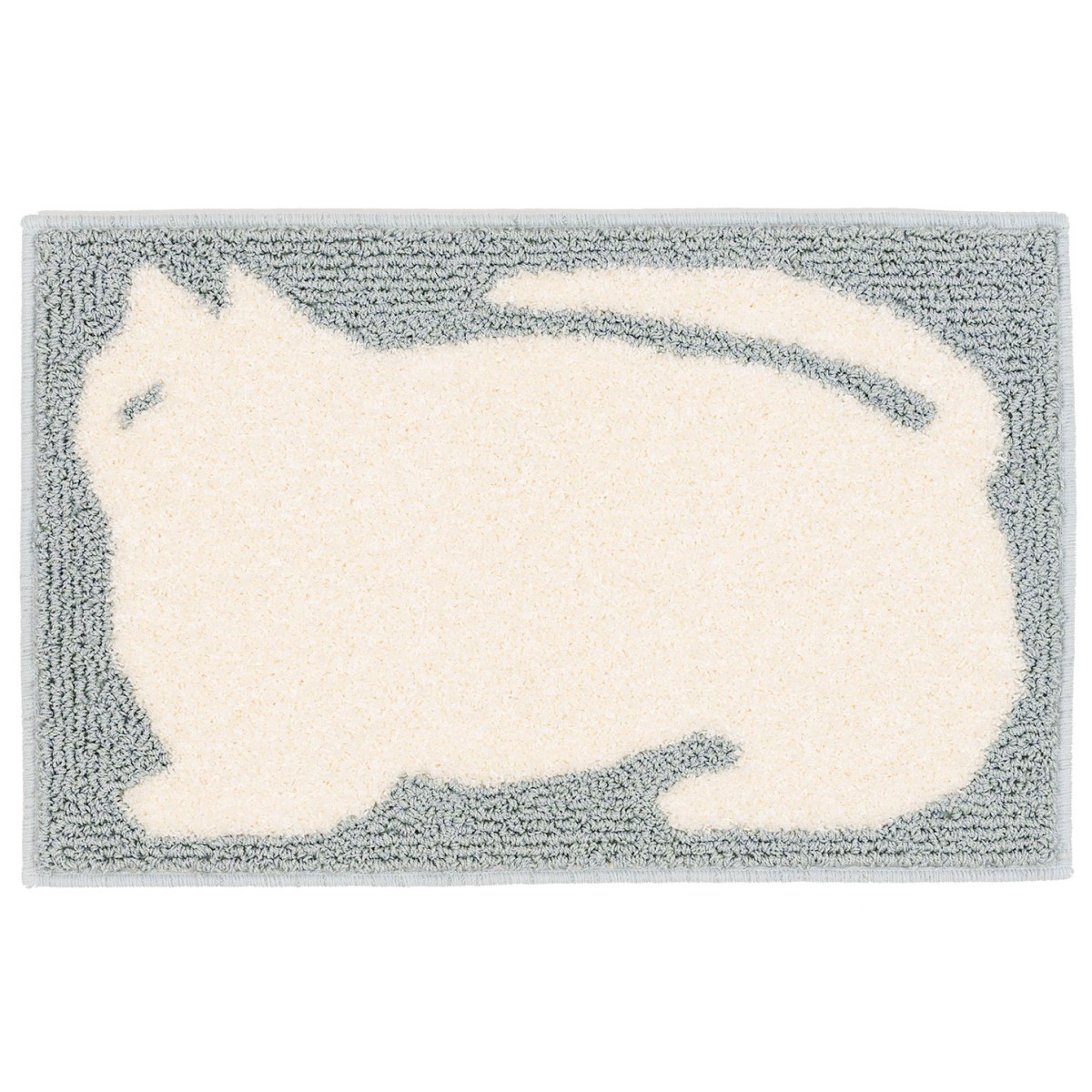 洗える アニマルマット タマ ブルー 45×70cm