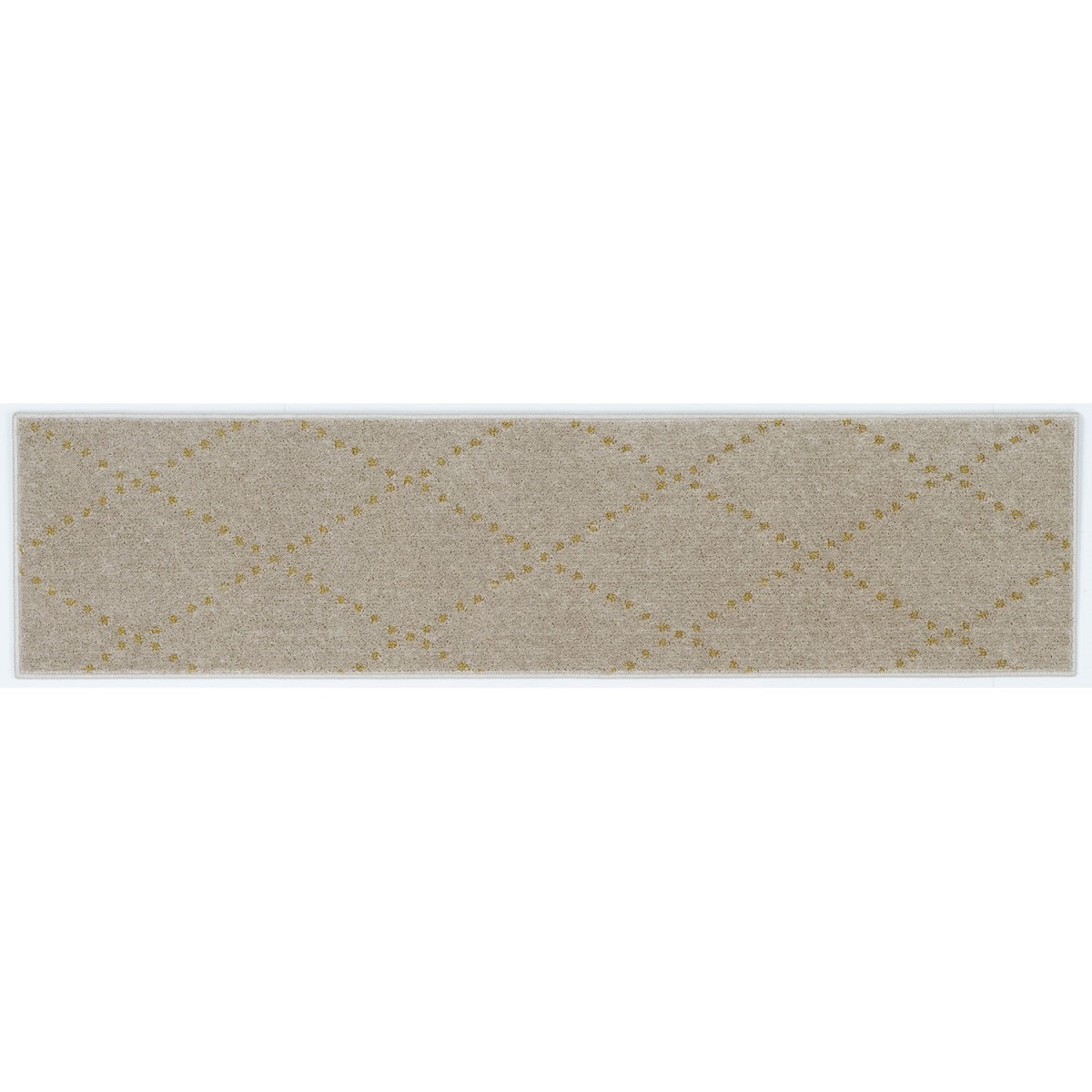 洗える キッチンマット ポント ベージュ 45×180cm