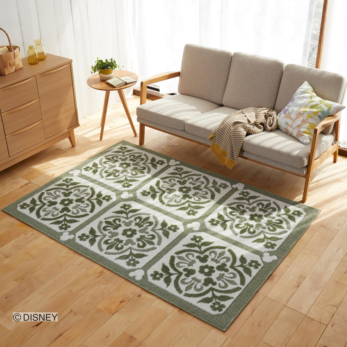 ディズニー ミッキー カローラグ グリーン 90×130cm DRM-1072