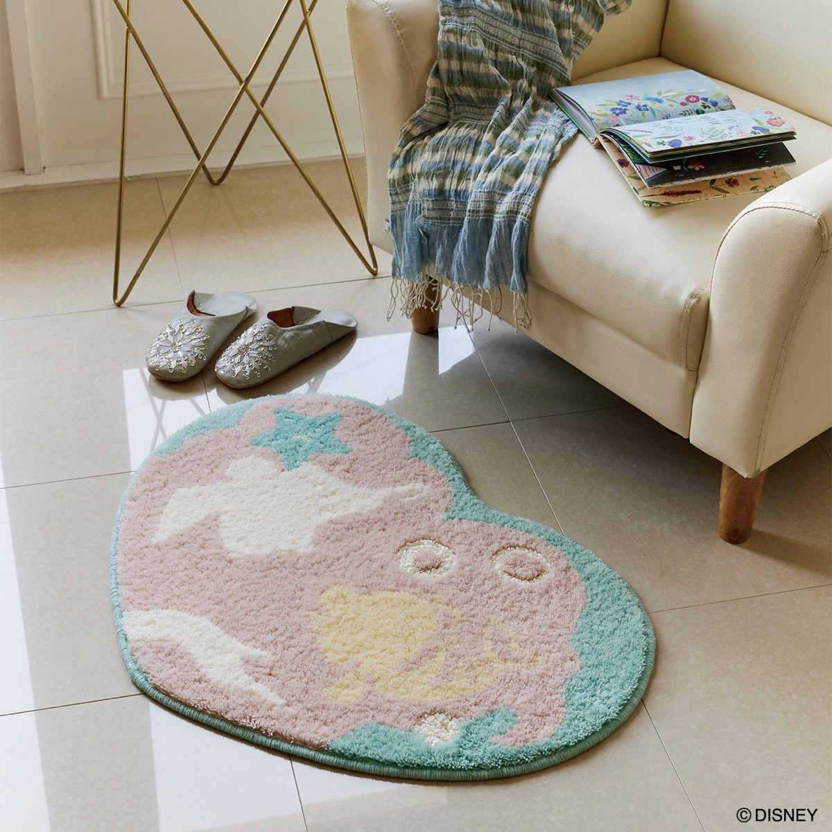 ディズニー ハートマット プリンセス アリエル  55×75cm DMT-4104