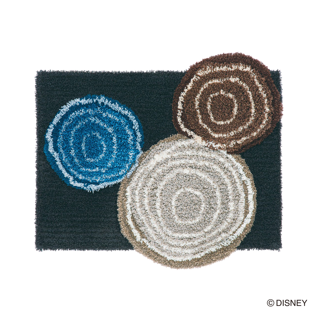 ディズニー ミッキー マット リング チャコール 50×80cm DMM-4025