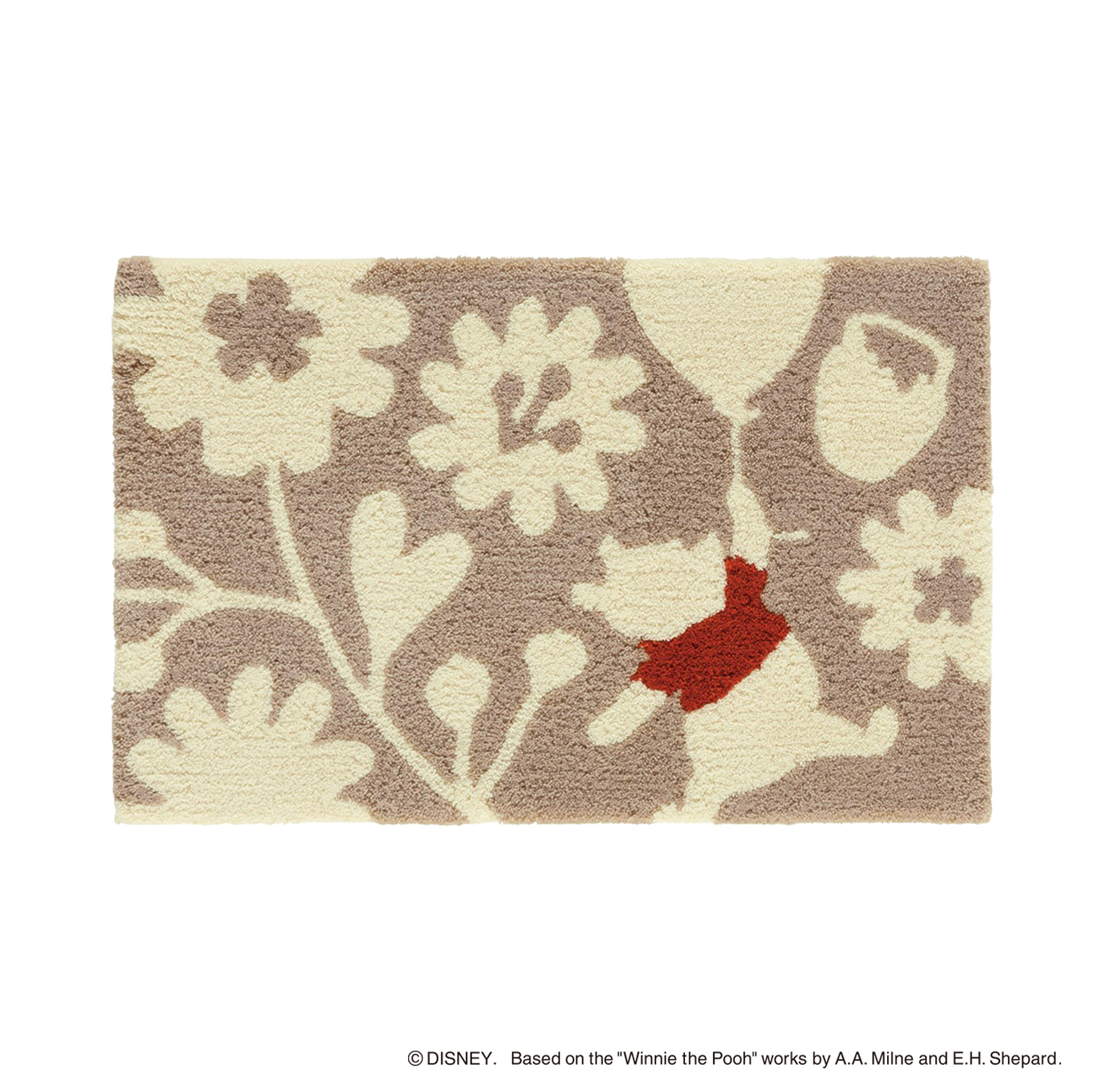 ディズニー プーさん マット バルーンフラワー アイボリー 50×80cm DMP-4056