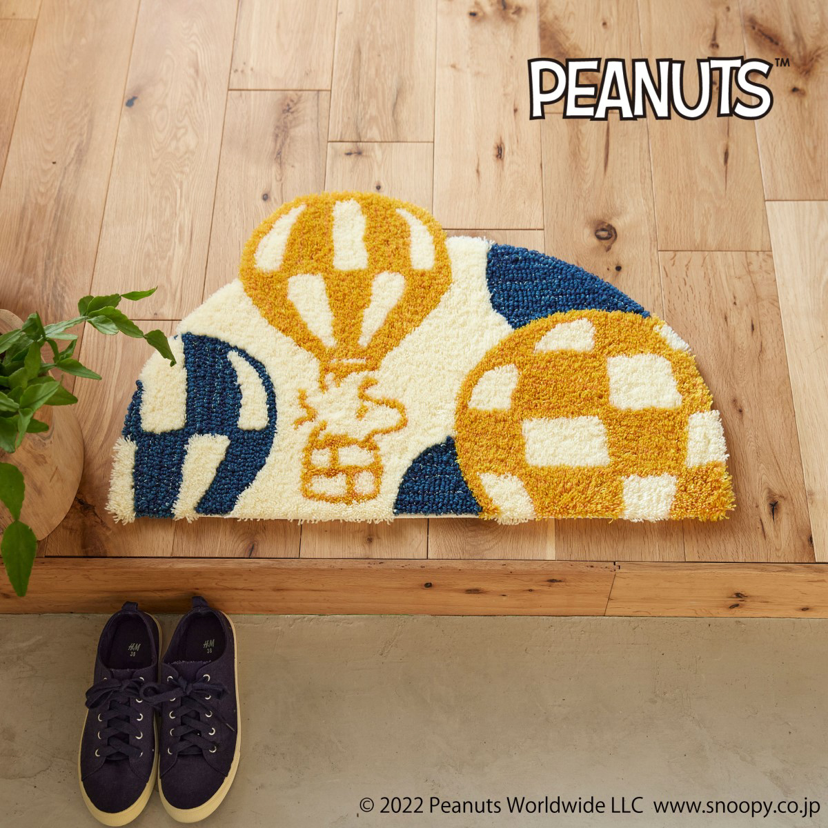 PEANUTS スヌーピー マット バルーン 48×70cm
