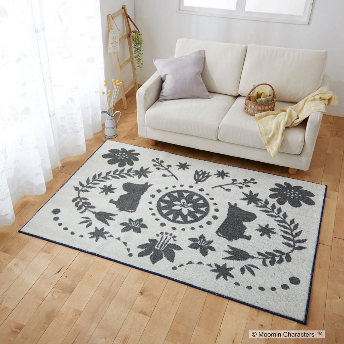 MOOMIN ラグ フォークライン 130×185cm
