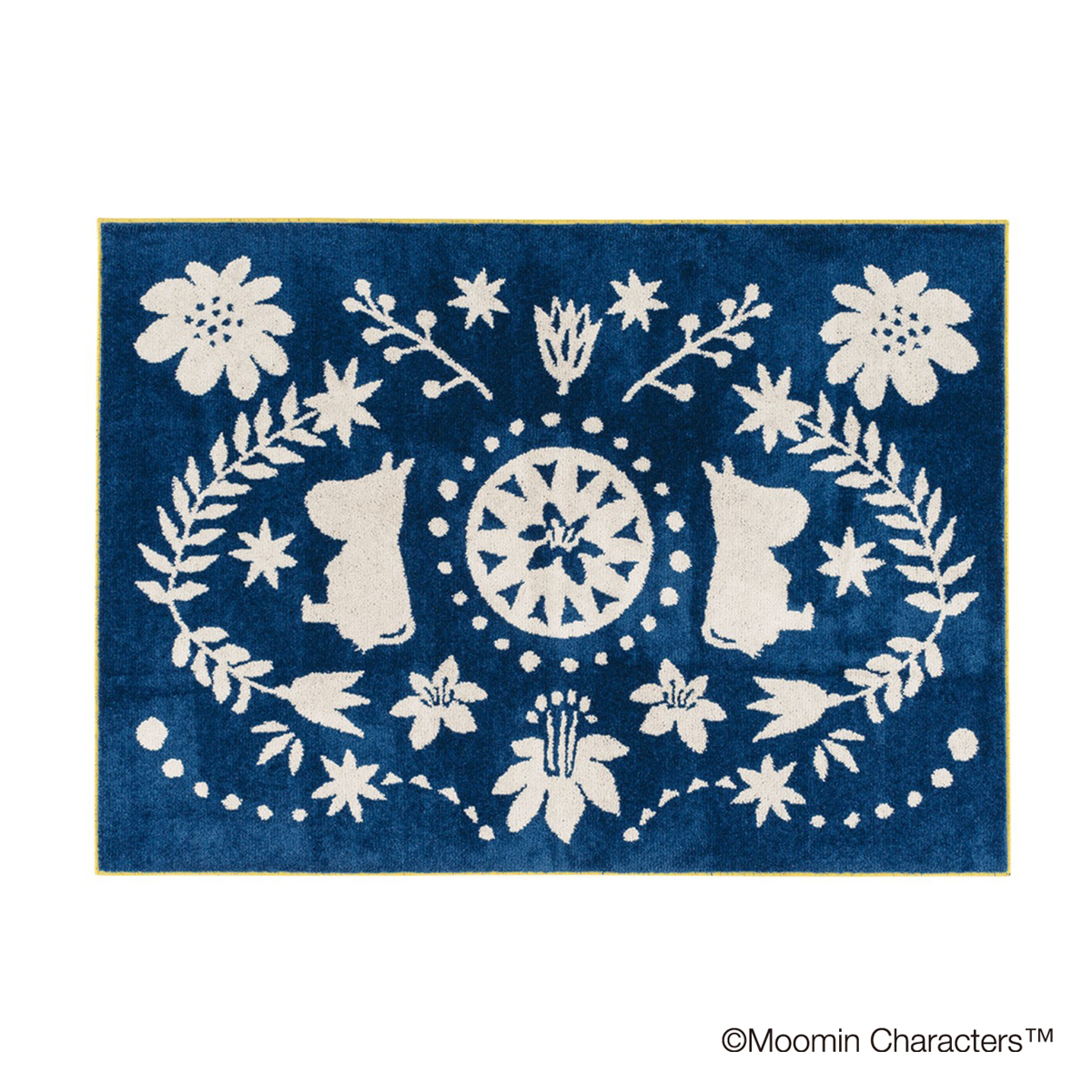 MOOMIN ラグ フォークライン ネイビー 130×185cm