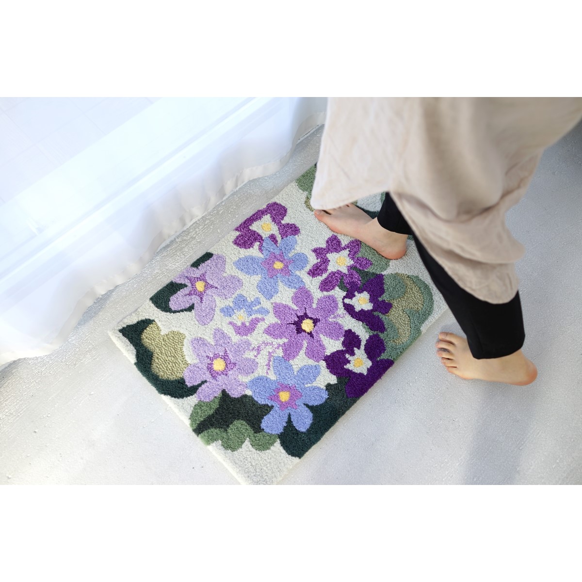 ミラ・ショーン  マット MSアジサイ パープル 50×80cm