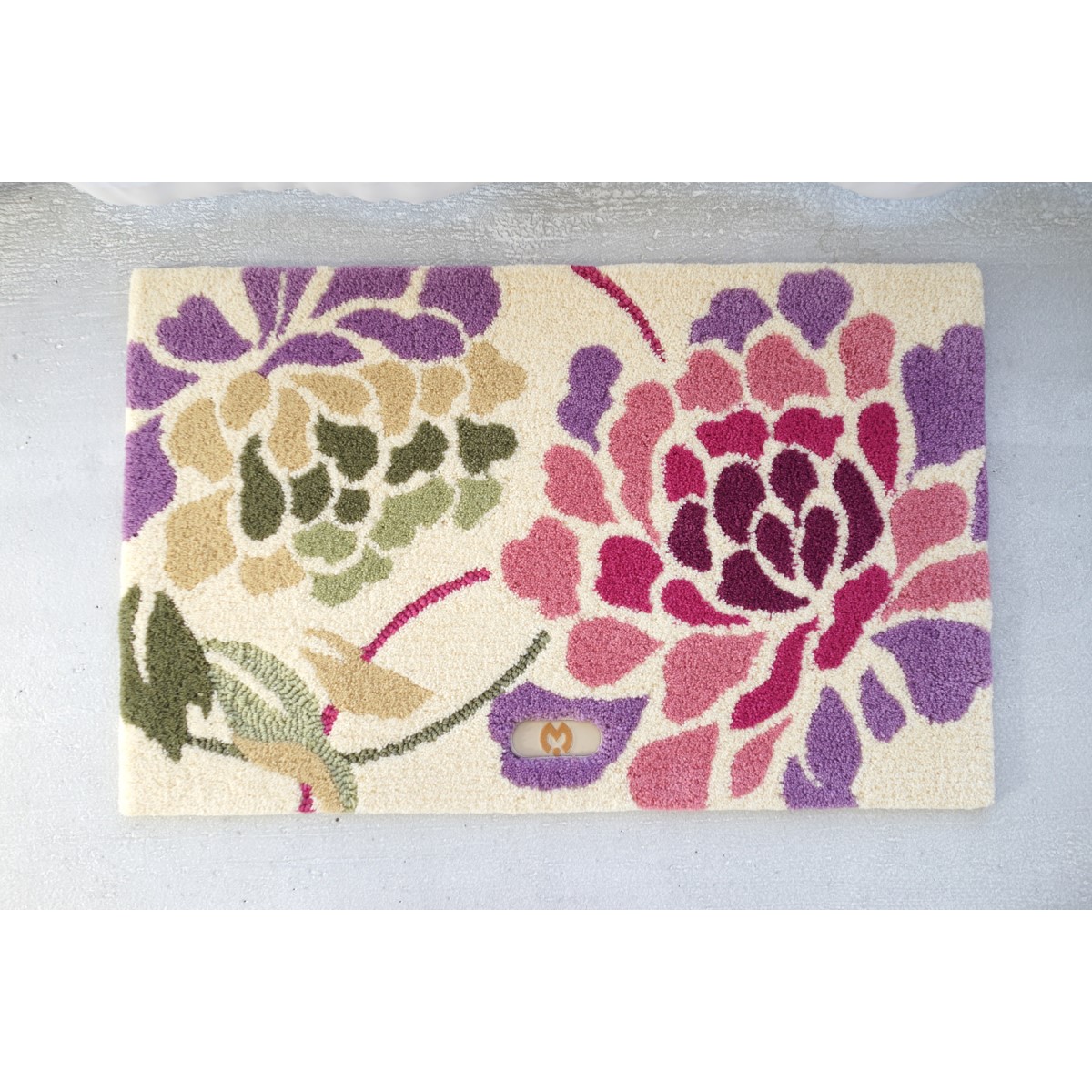 ミラ・ショーン マット MSニューピオニー アイボリー 50×80cm