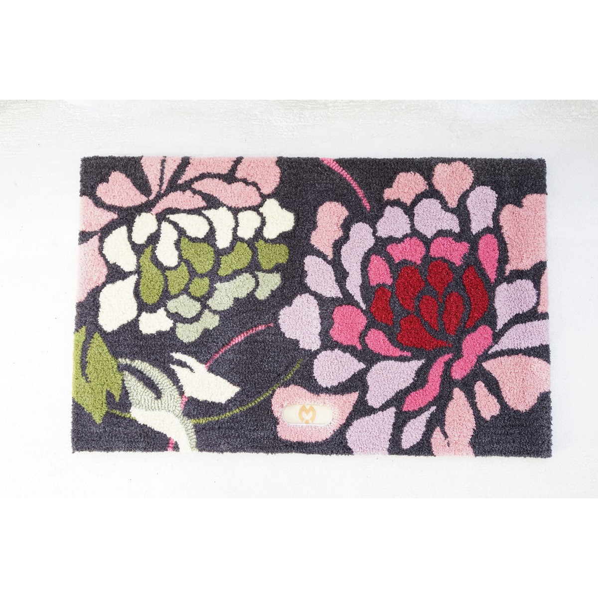 ミラ・ショーン マット MSニューピオニー チャコール 50×80cm