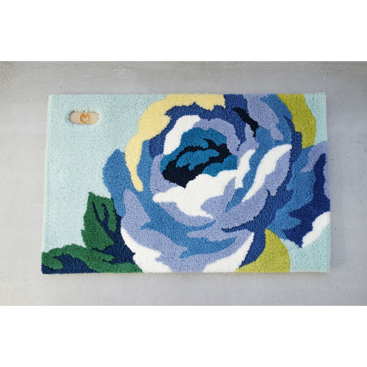 ミラ・ショーン マット MSオールドローズ ブルー 50×80cm