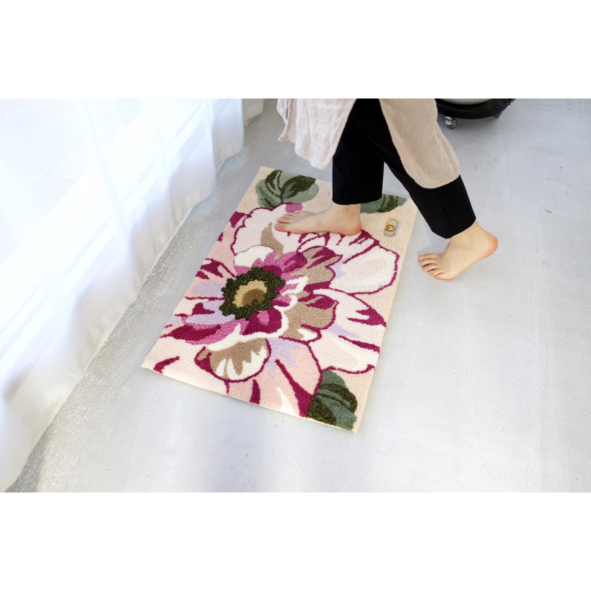 ミラ・ショーン マット MSローザ アイボリー 50×80cm