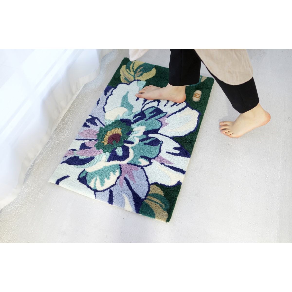 ミラ・ショーン マット MSローザ ダークグリーン 50×80cm