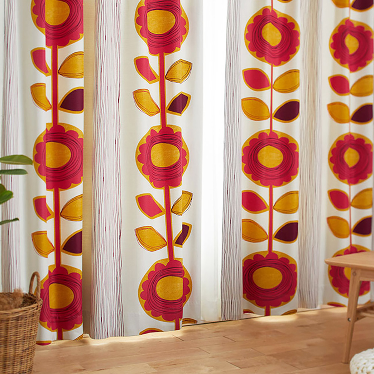 遮光カーテン/ドレープ　SUN FLOWER 100×200cm (1枚入り)