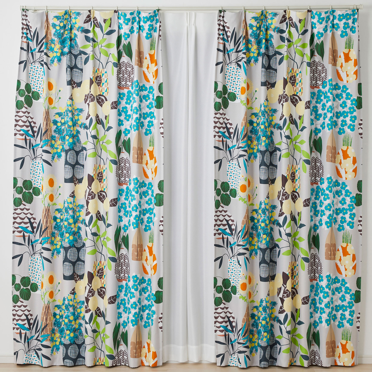 遮光カーテン/ドレープ　FLOWER POT 100×135cm (1枚入り)