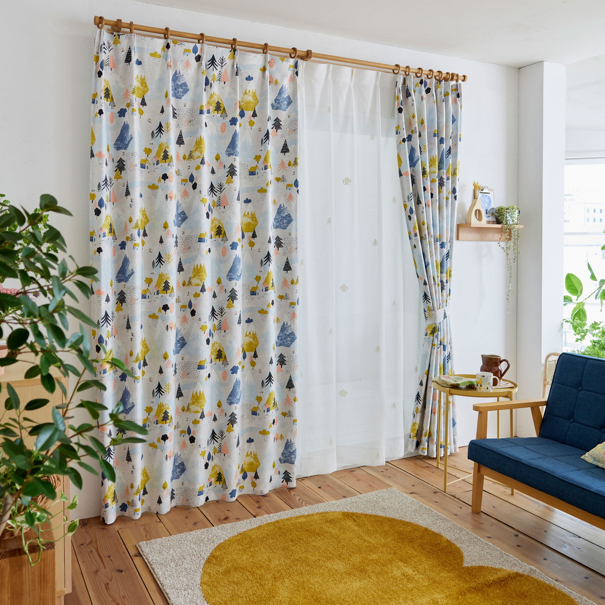 遮光カーテン/ドレープ　YUKIYAMA 100×200cm (1枚入り)