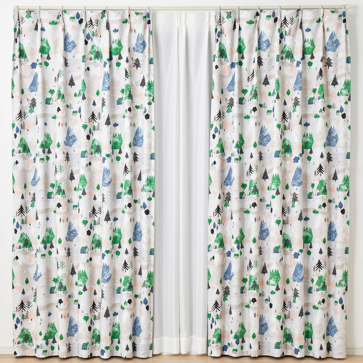 遮光カーテン/ドレープ　YUKIYAMA 100×200cm (1枚入り)