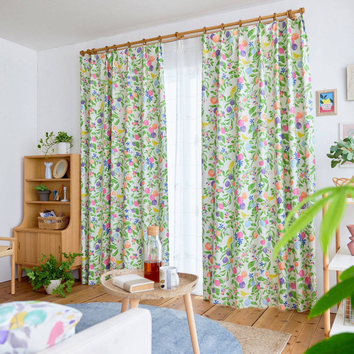 遮光カーテン/ドレープ　FRUITS TORI 100×135cm (1枚入り)