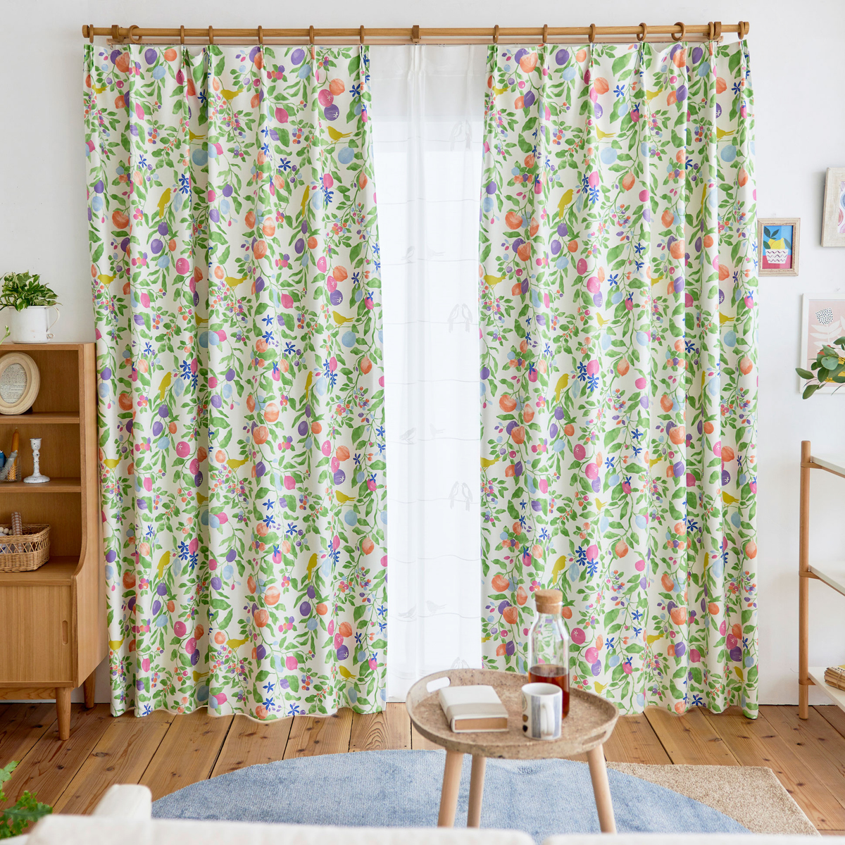 遮光カーテン/ドレープ　FRUITS TORI 100×178cm (1枚入り)
