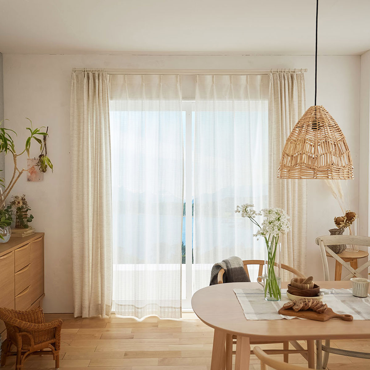 レースカーテン/シアー　Lannel 100×176cm (1枚入り)