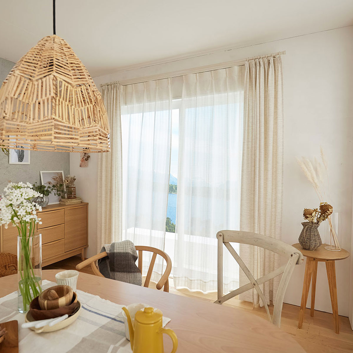 レースカーテン/シアー　Lannel 100×176cm (1枚入り)