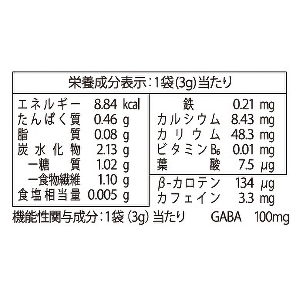 GFカラダケアGABA青汁