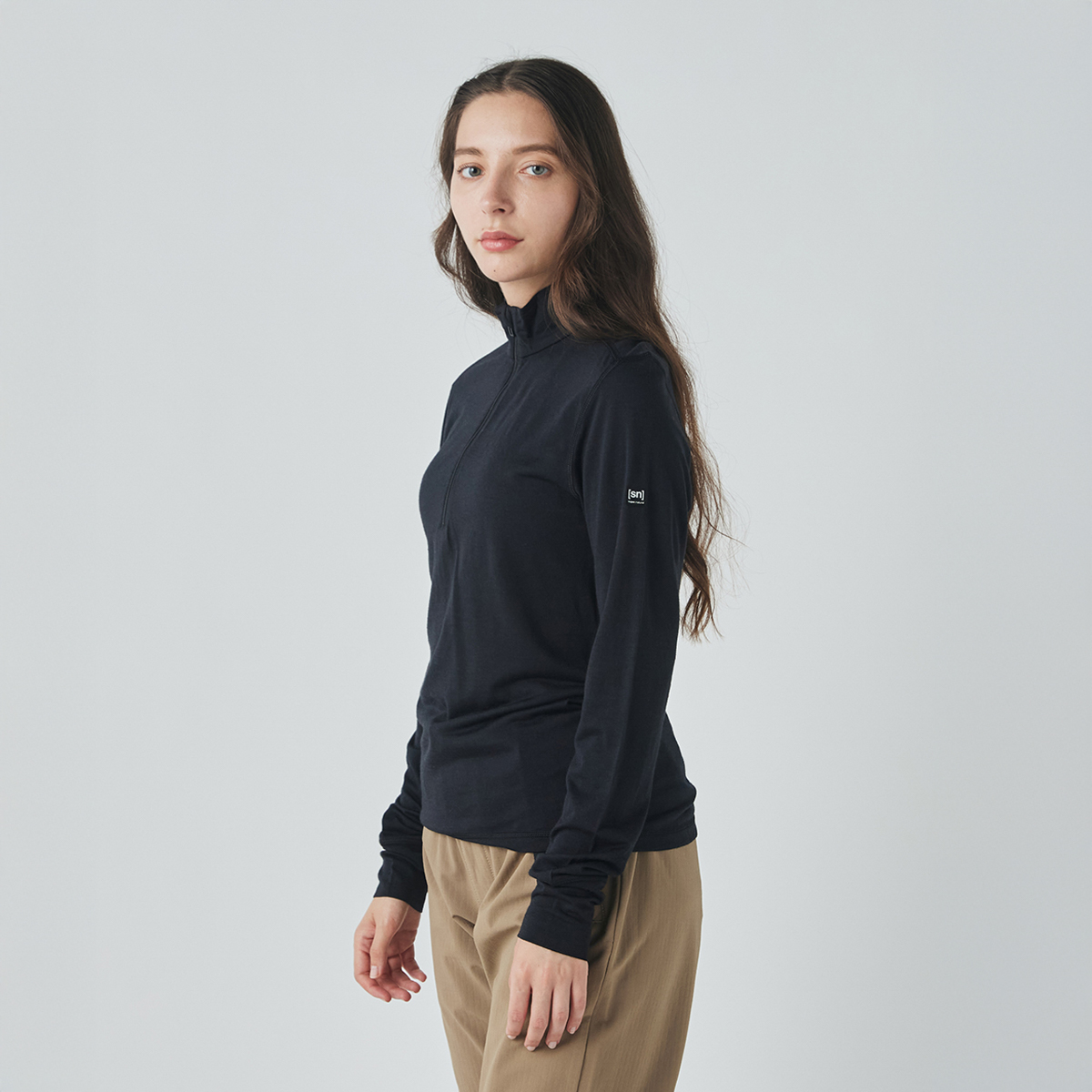 [sn] super.natural. W ツンドラ175 ZIP 1/4　 [フィットネス 長袖シャツ レディース]