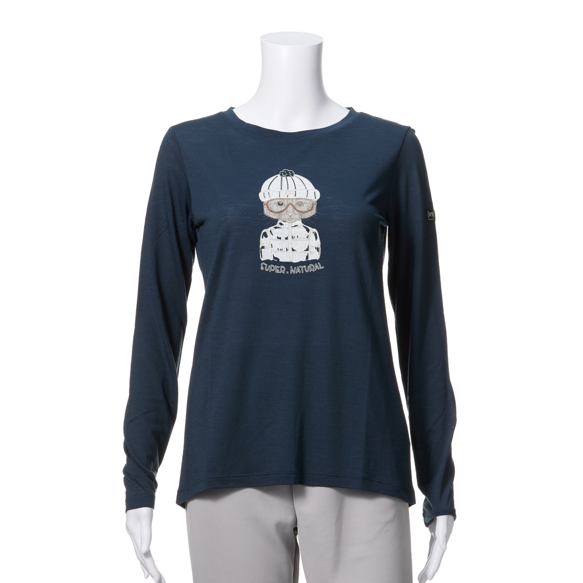 [sn] super.natural. W スノー キャット ロングスリーブ  [フィットネス 長袖シャツ レディース]　